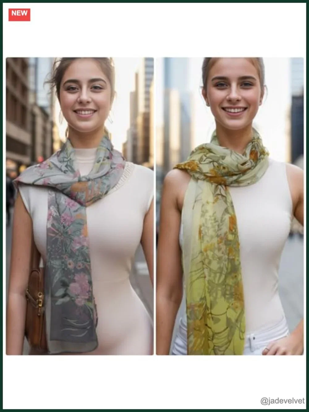 6 Packs Lightweight Floral Chiffon Scarf Shawl Wrap